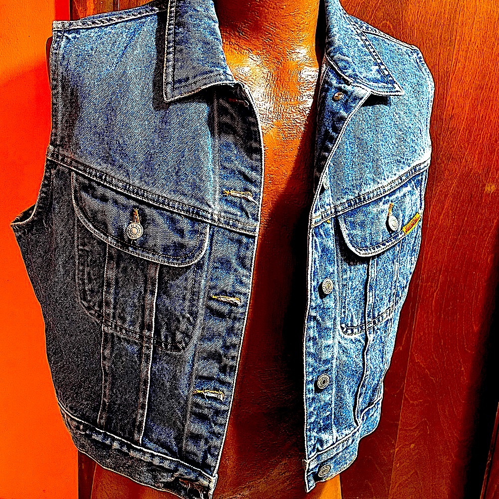 Jordache Vintage 80's Washed Denim Jean Vest - Unisex